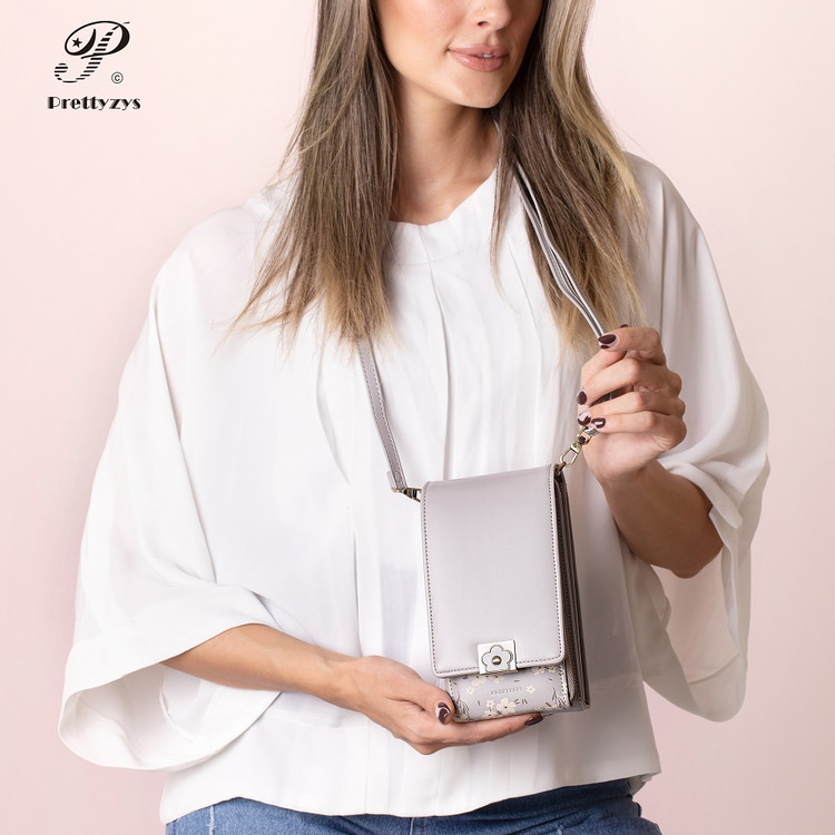 کیف رودوشی زنانه برند پرتیز طوسی مدل PRETTYZYS L150