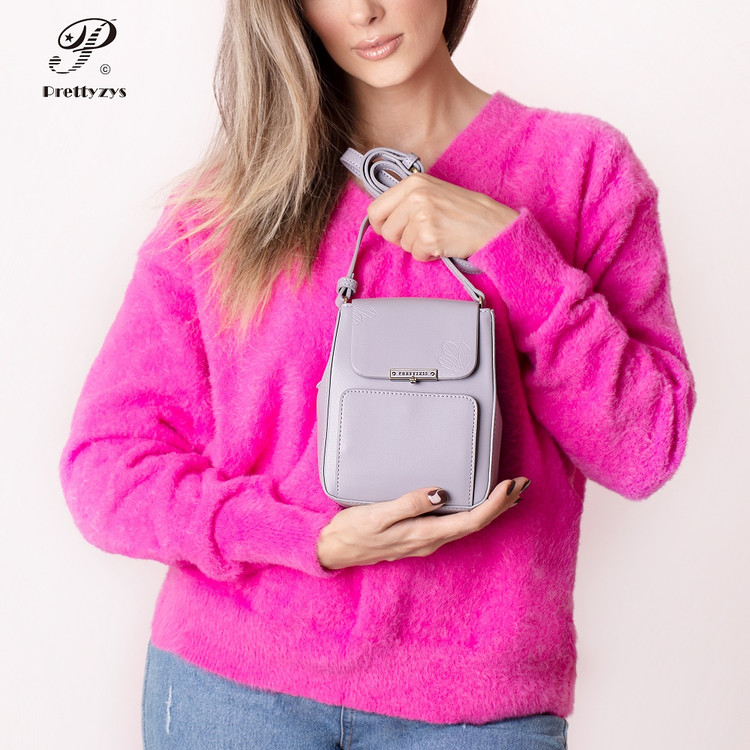 کیف رودوشی زنانه برند پرتیز طوسی مدل PRETTYZYS X073