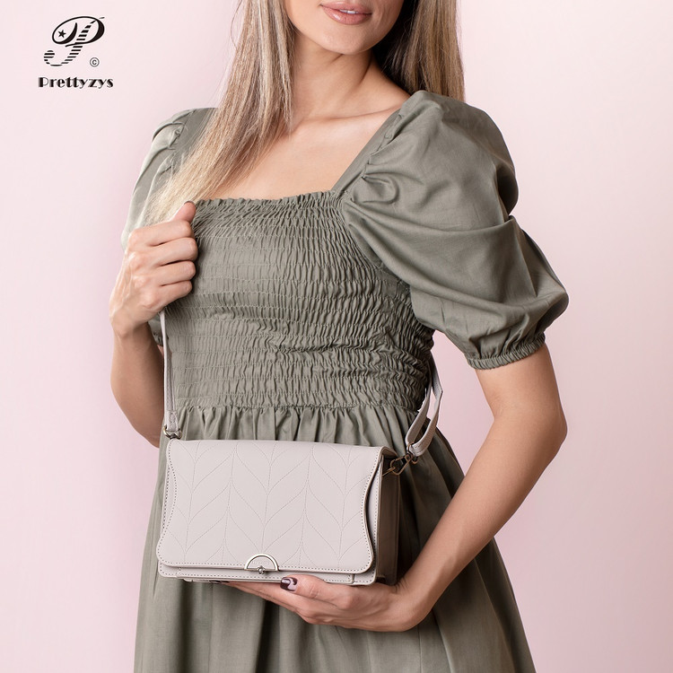 کیف رودوشی زنانه برند پرتیز کرم مدل PRETTYZYS X081