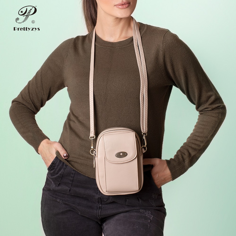 کیف رودوشی زنانه پرتیز کرم مدل PRETTYZYS L155