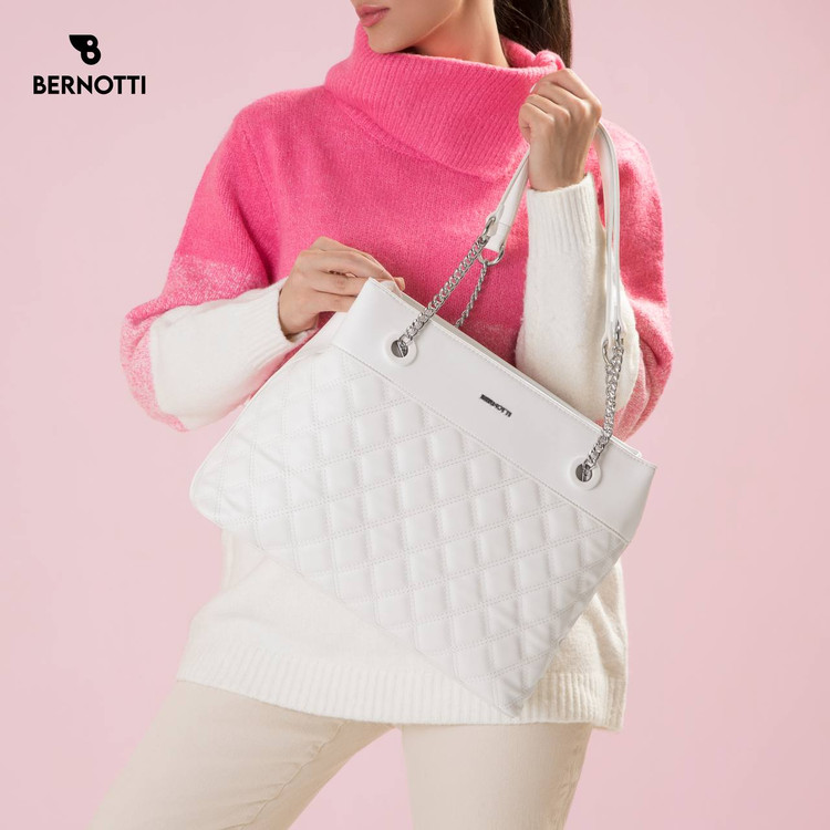 عکس کیف دستی/رودوشی برند برنوتی سفید مدل BERNOTTI TB-6414