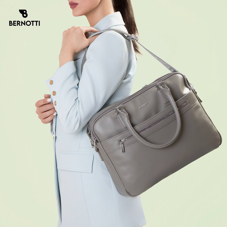 عکس کیف اداری برند برنوتی طوسی مدل BERNOTTI TB-6422