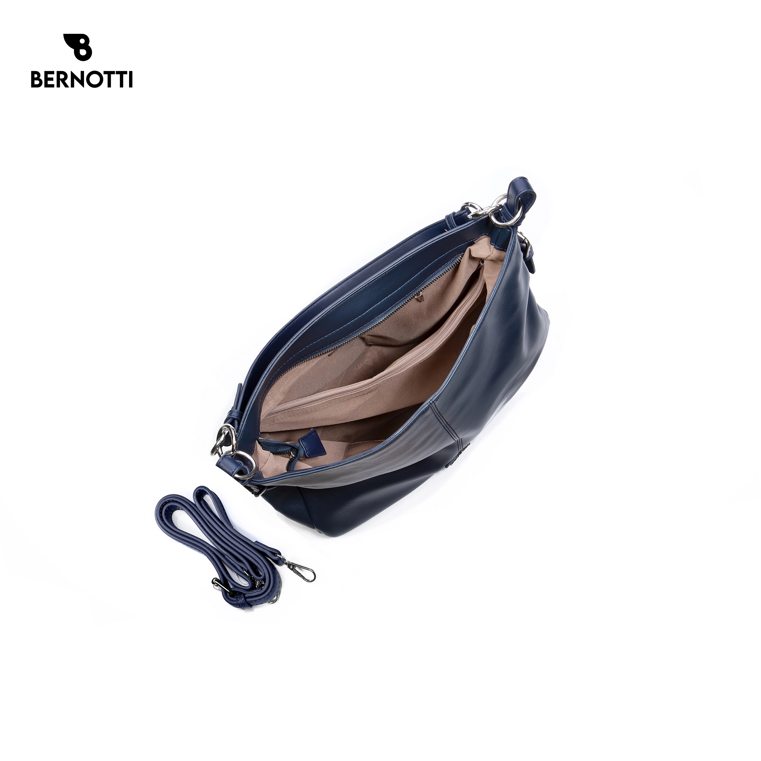 داخل کیف رودوشی برند برنوتی سرمه ای مدل BERNOTTI TB-7132