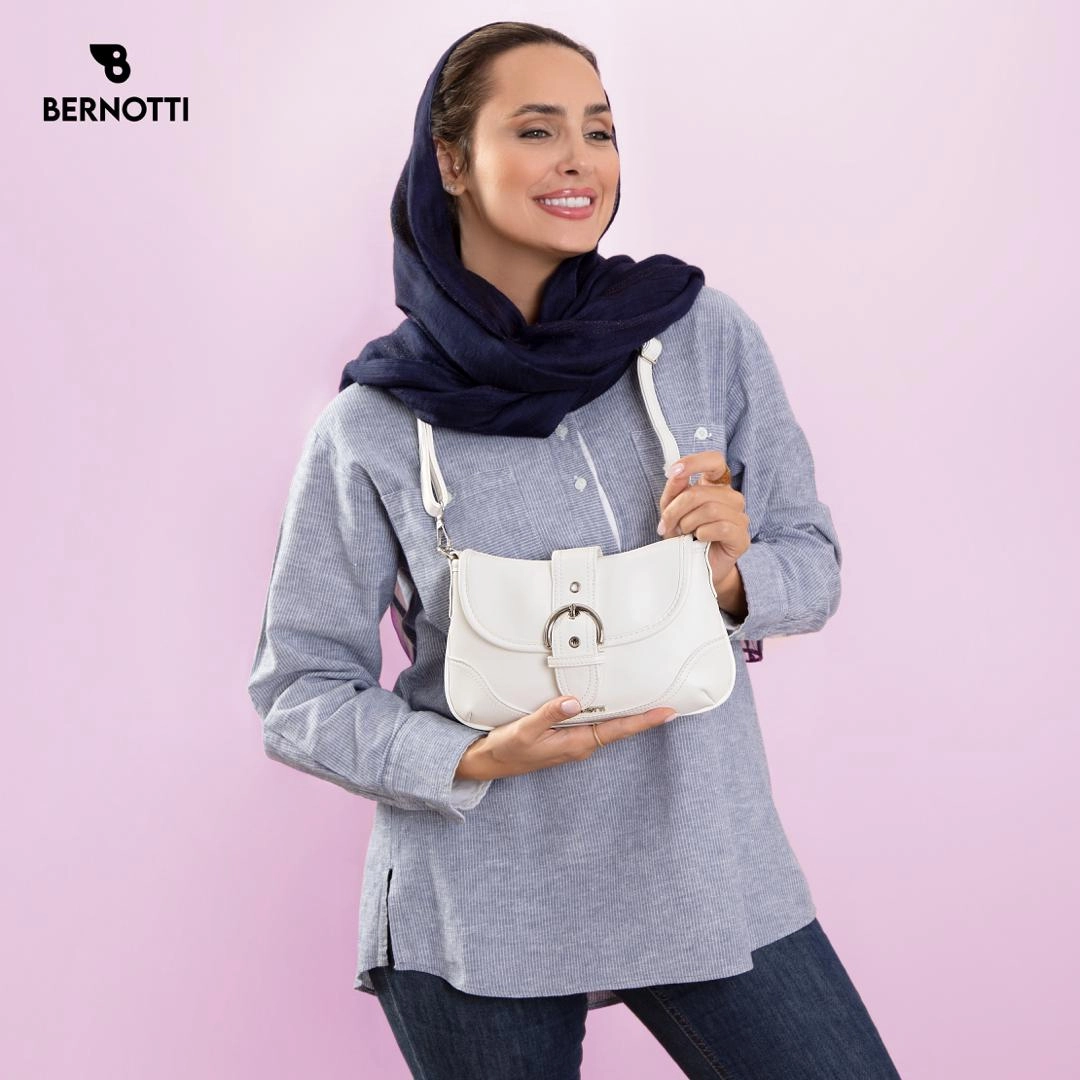 عکس کیف دستی/رودوشی برند برنوتی سفید مدل BERNOTTI TB-7100