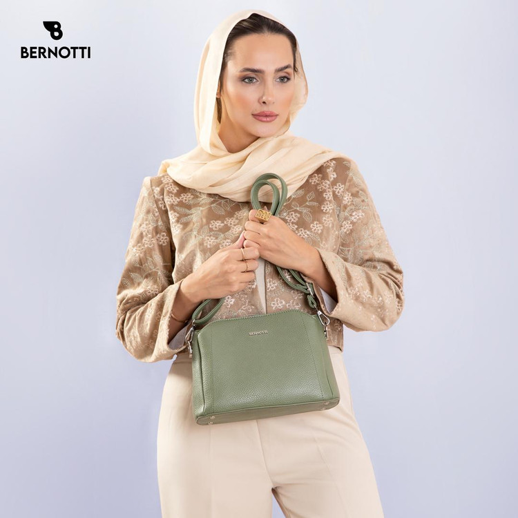 عکس کیف رودوشی برند برنوتی سبز مدل BERNOTTI TB-7102