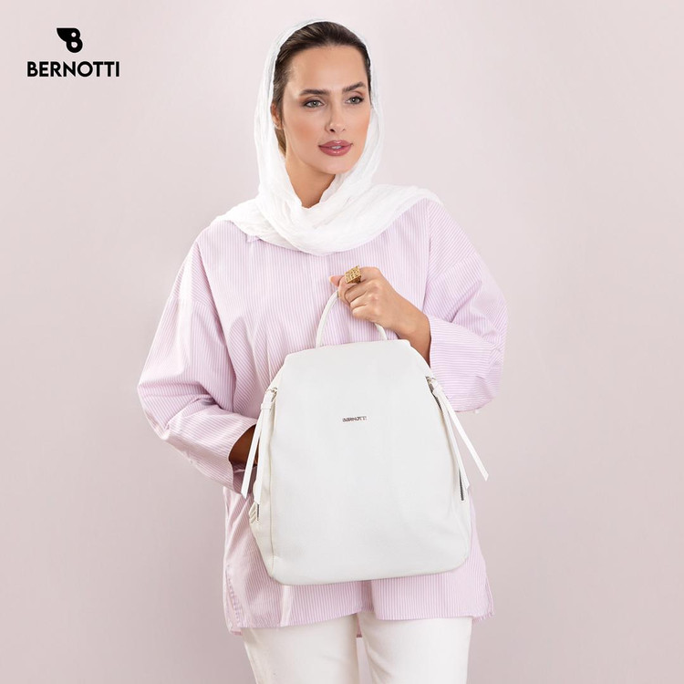 عکس کوله پشتی برند برنوتی سفید مدل BERNOTTI TB-7112