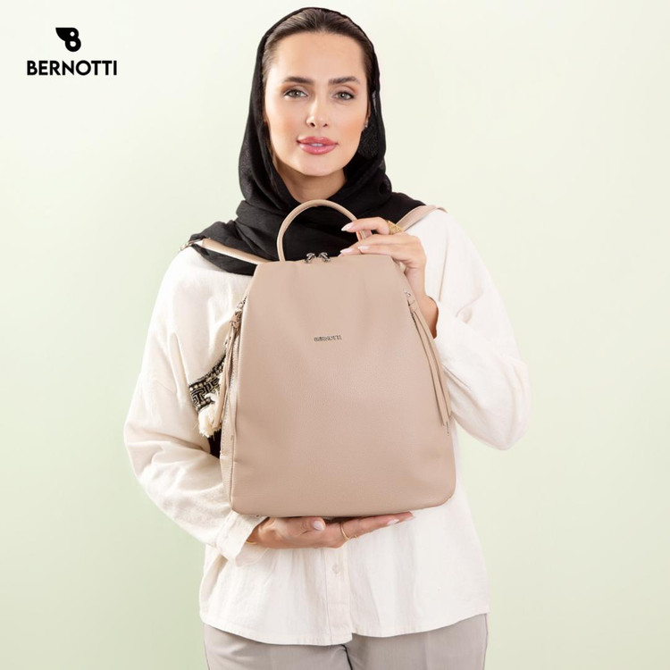 عکس کوله پشتی برند برنوتی کرم مدل BERNOTTI TB-7112