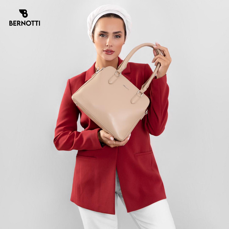 عکس کیف دستی/رودوشی برند برنوتی کرم مدل BERNOTTI TB-7114