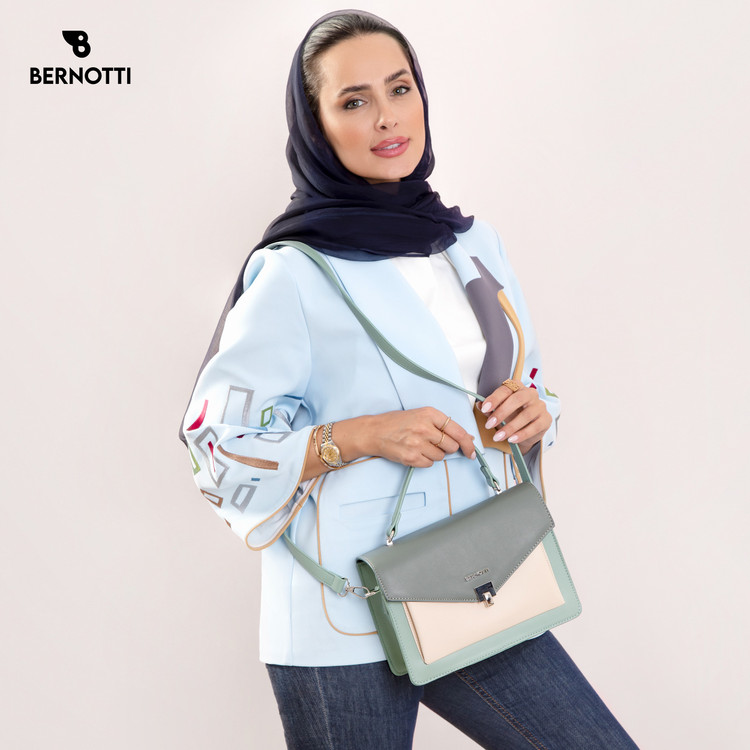 عکس کیف دستی/رودوشی برند برنوتی سبز مدل BERNOTTI TB-7118