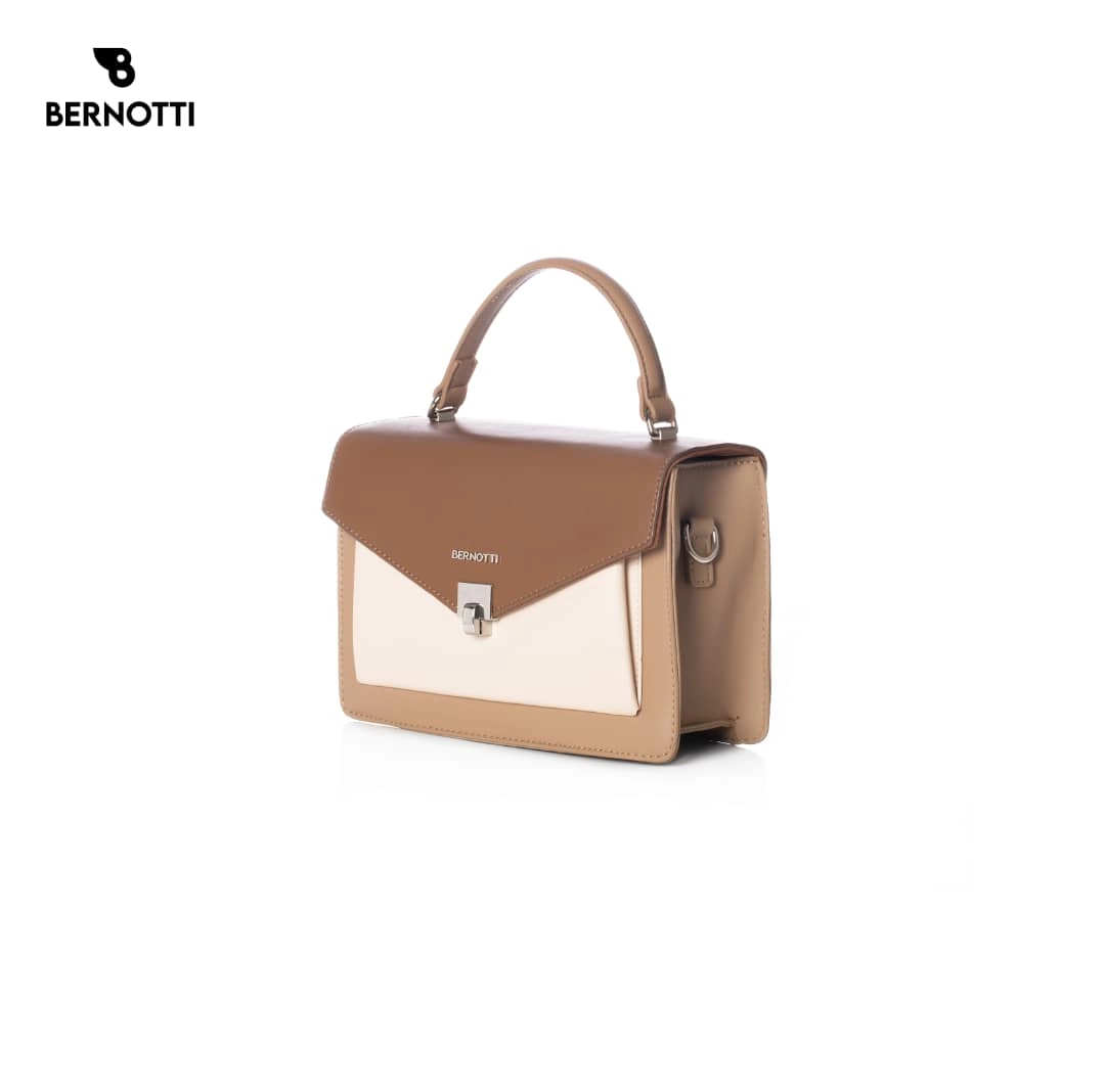 کیف دستی/رودوشی برند برنوتی قهوه ای مدل BERNOTTI TB-7118