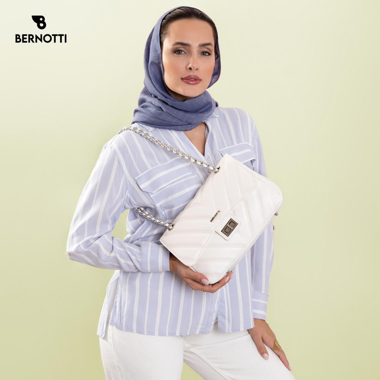 عکس کیف دستی/ رودوشی برند برنوتی سفید مدل BERNOTTI TB-7120