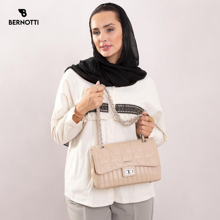 عکسکیف دستی/ رودوشی برند برنوتی کرم مدل BERNOTTI TB-7122