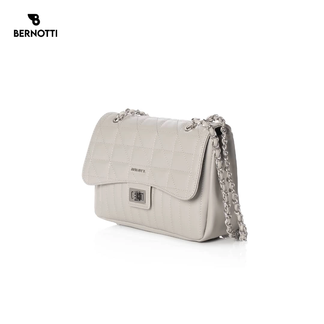 کیف دستی/ رودوشی برند برنوتی طوسی مدل BERNOTTI TB-7122