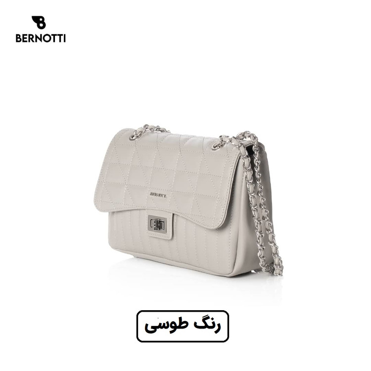 کیف دستی/ رودوشی برند برنوتی طوسی 2مدل BERNOTTI TB-7122