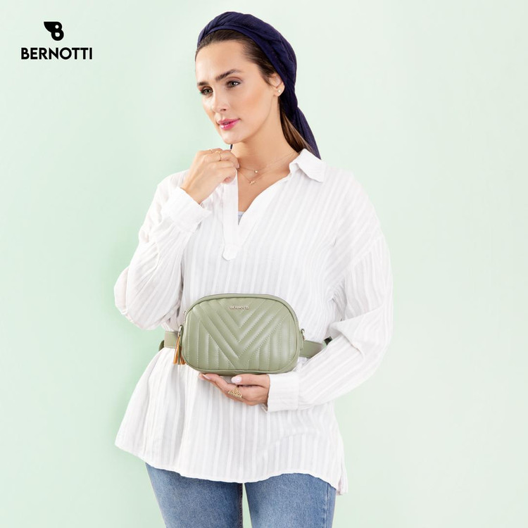 عکس کیف رودوشی/کمری برند برنوتی سبز مدل BERNOTTI TB-7128