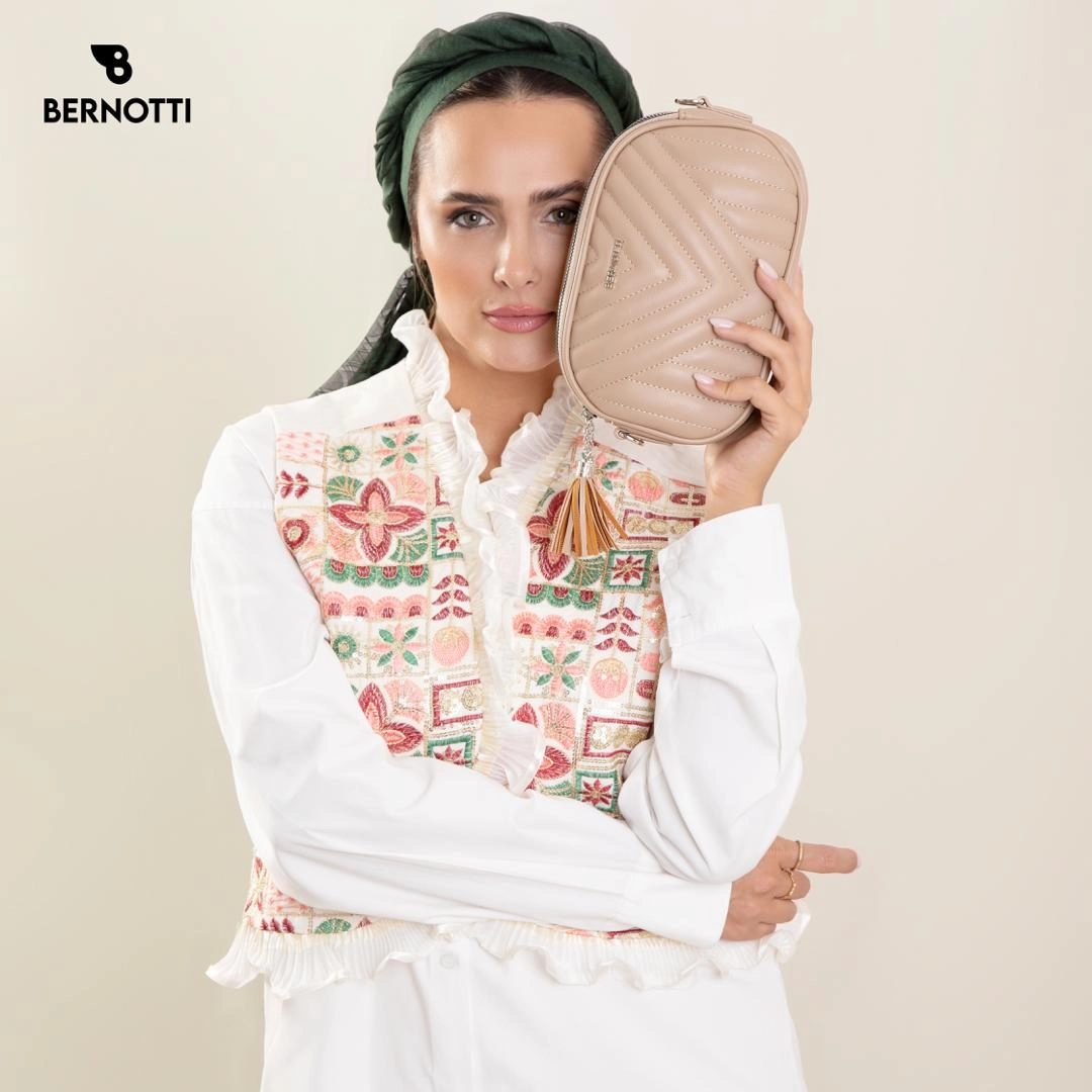 عکس کیف رودوشی/کمری برند برنوتی کرم مدل BERNOTTI TB-7128