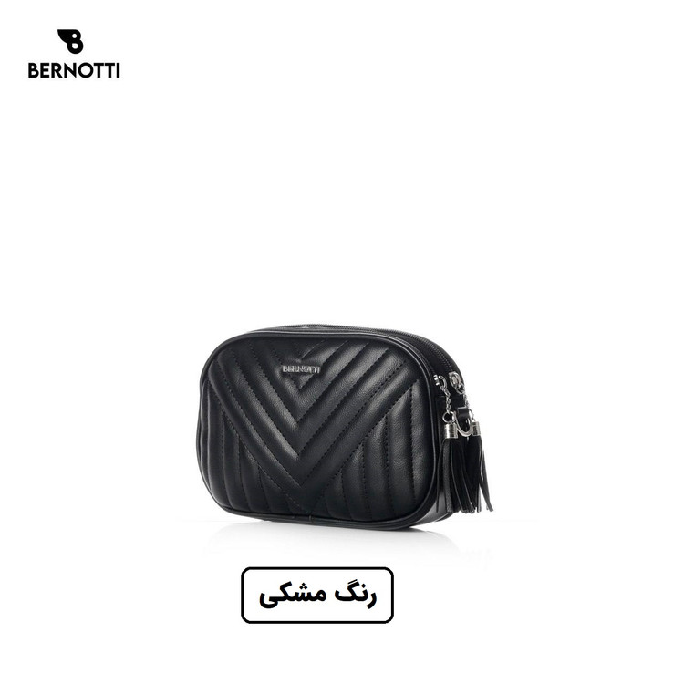 کیف رودوشی/کمری برند برنوتی مشکی مدل BERNOTTI TB-7128