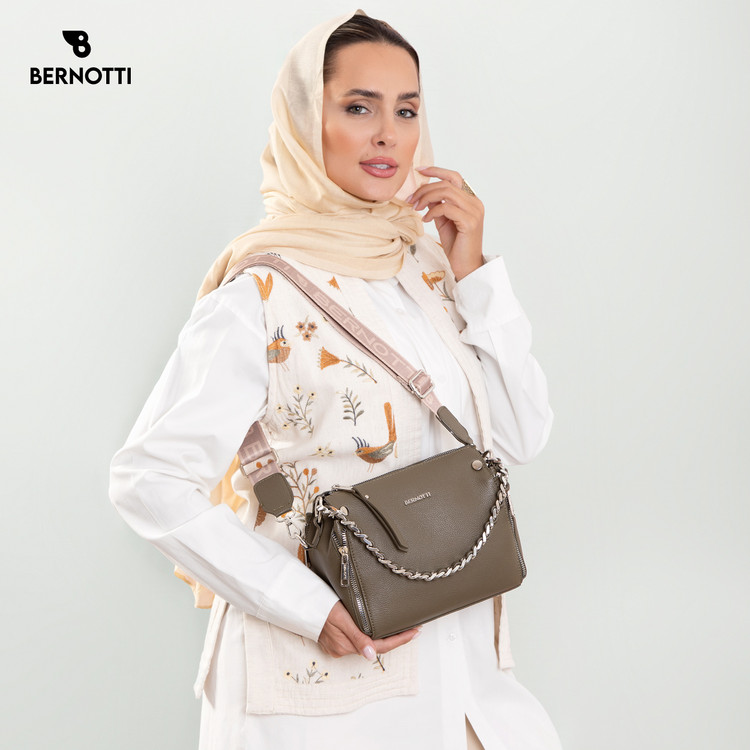 عکس کیف رودوشی برند برنوتی سبز مدل BERNOTTI TB-7136