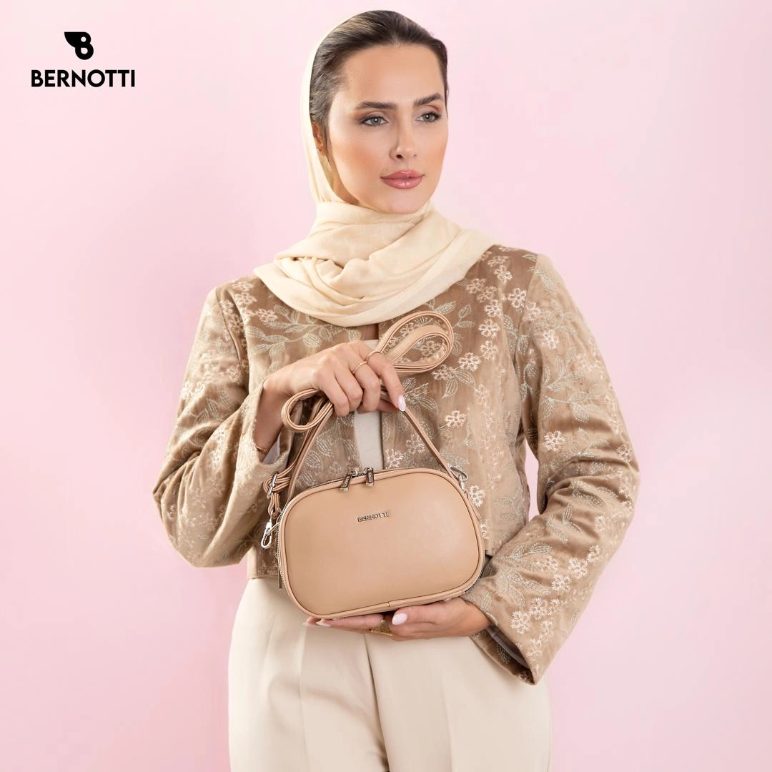 عکس کیف دستی/رودوشی برند برنوتی کرم مدل BERNOTTI TB-7138