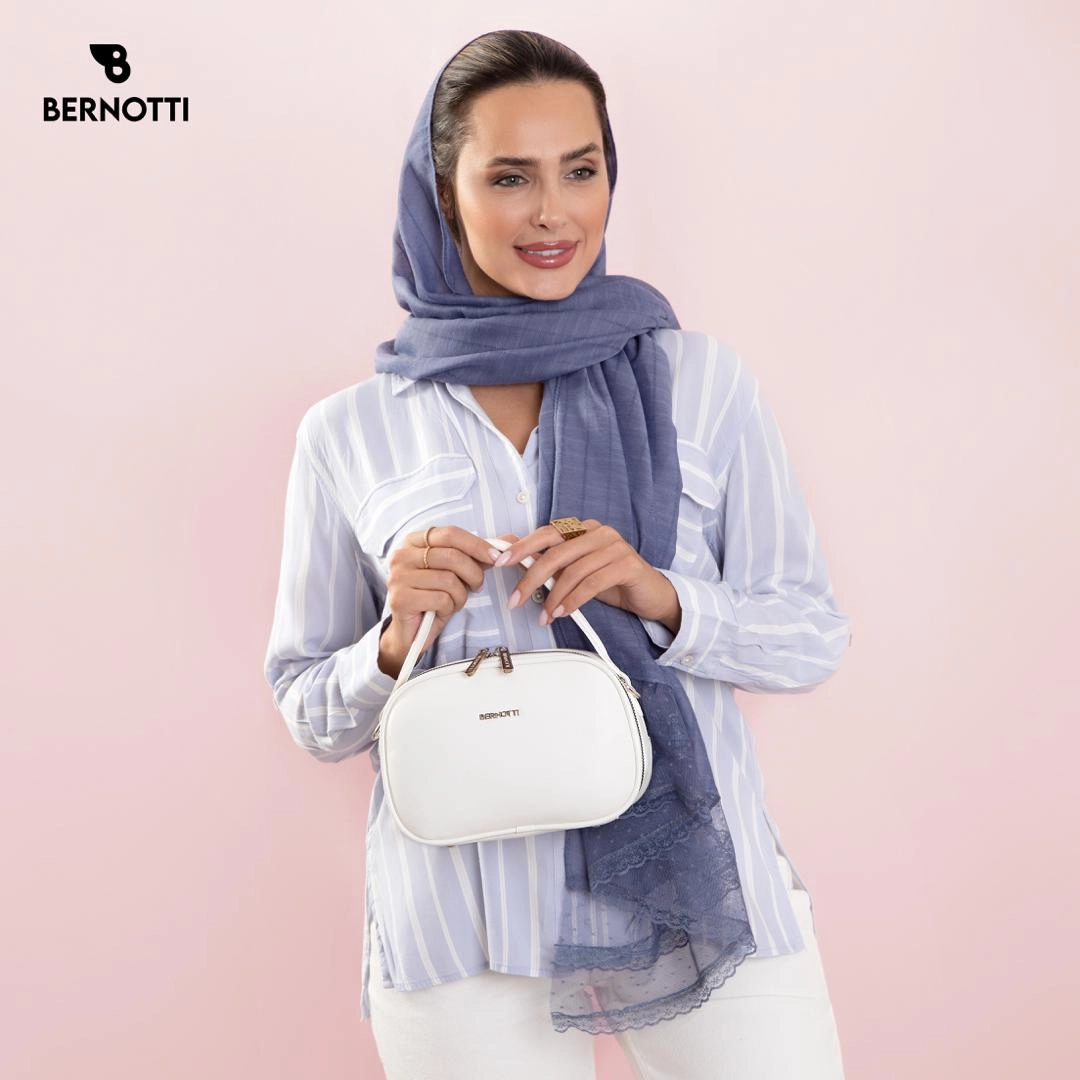 عکس کیف دستی/رودوشی برند برنوتی سفید مدل BERNOTTI TB-7138