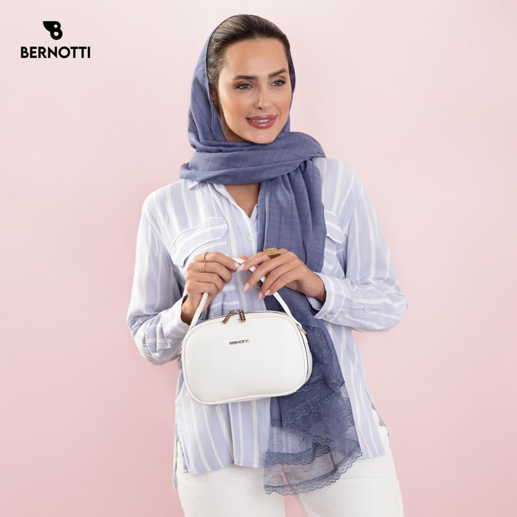 عکس کیف دستی/رودوشی برند برنوتی سفید مدل BERNOTTI TB-7138