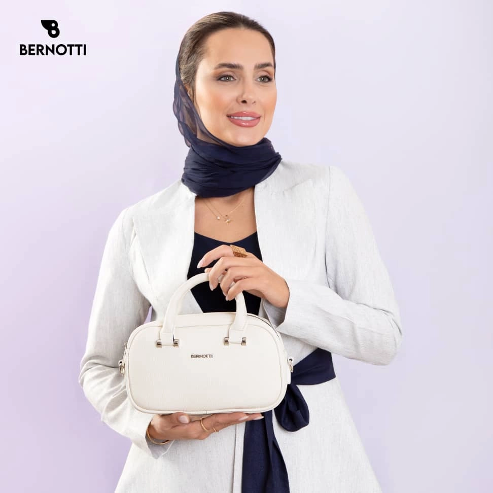 عکس کیف دستی/رودوشی برند برنوتی سفید مدل BERNOTTI TB-7140