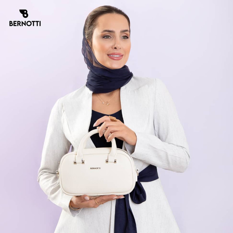 عکس کیف دستی/رودوشی برند برنوتی سفید مدل BERNOTTI TB-7140