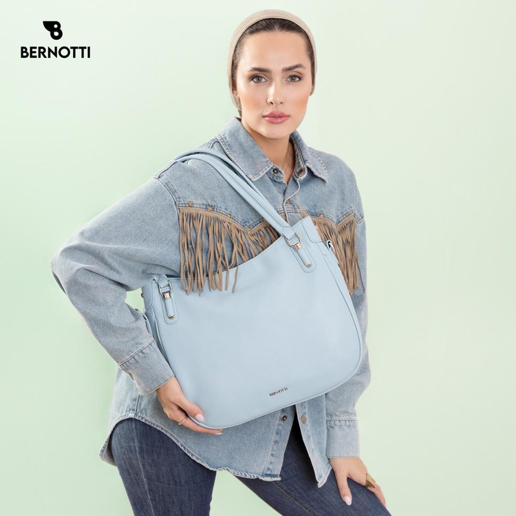 کیف زنانه برند برنوتی رنگ ابی BERNOTTI TB-7180