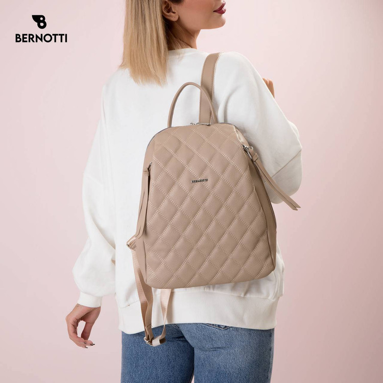 کوله پشتی برند برنوتی رنگ کرم BERNOTTI TB-7174