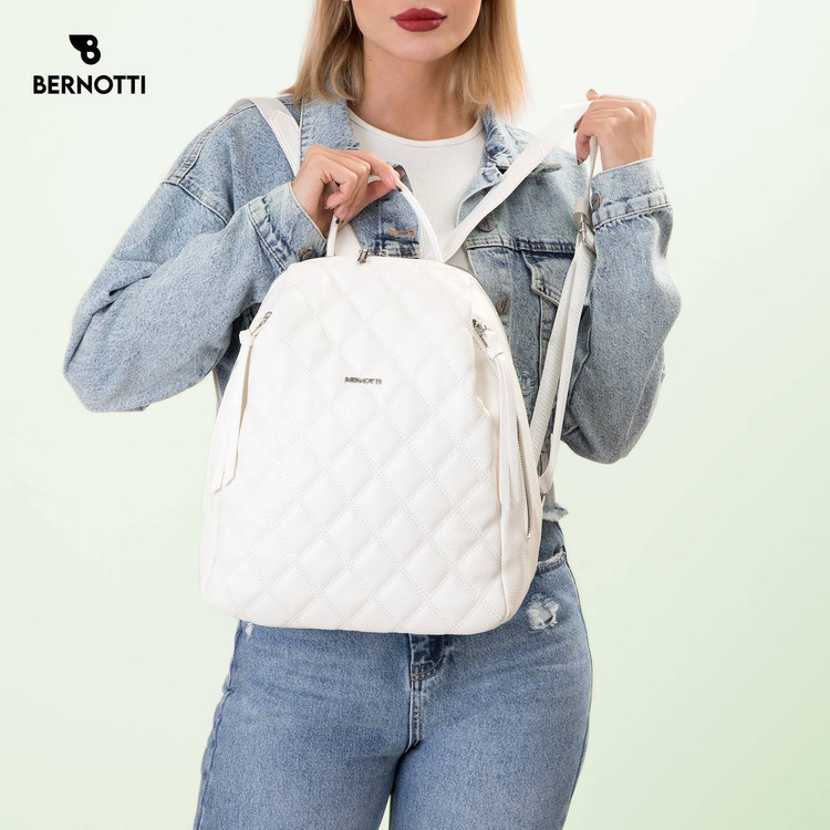 کوله پشتی برند برنوتی رنگ سفید BERNOTTI TB-7174