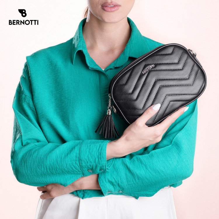 کیف رودوشی/کمری برند برنوتی رنگ مشکی BERNOTTI TB-7184