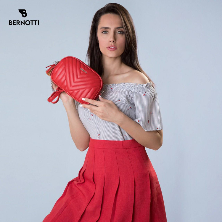 کیف رودوشی/کمری برند برنوتی رنگ قرمز BERNOTTI TB-7186