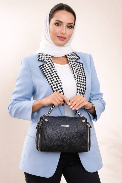 کیف رودوشی برند برنوتی رنگ مشکی BERNOTTI TB-7168