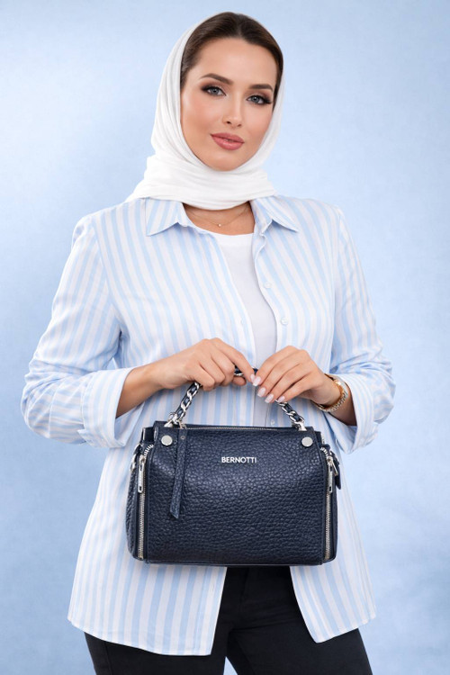 کیف رودوشی برند برنوتی رنگ سرمه ای BERNOTTI TB-7168