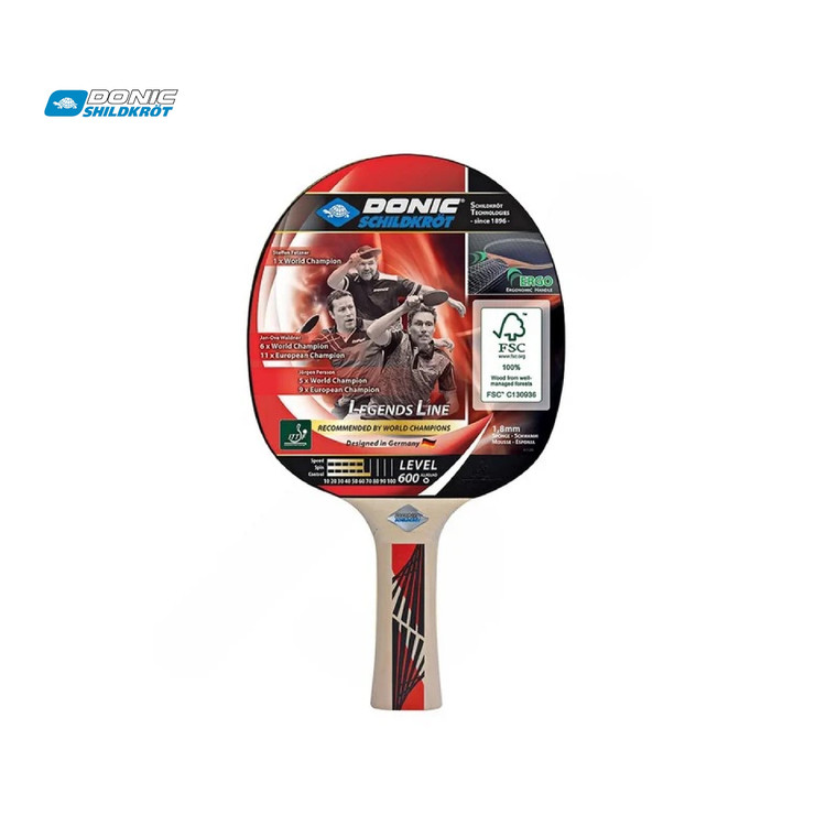 راکت پینگ پنگ برند دونیک شیلدکروت DONIC legends line 600