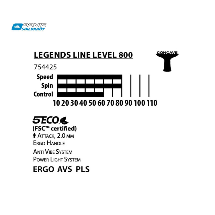 راکت پینگ پنگ برند دونیک DONIC Legend Lines 800