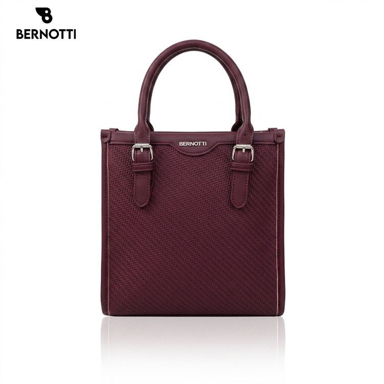 کیف دستی/دوشی برند برنوتی زرشکی مدل BERNOTTI TB-7194