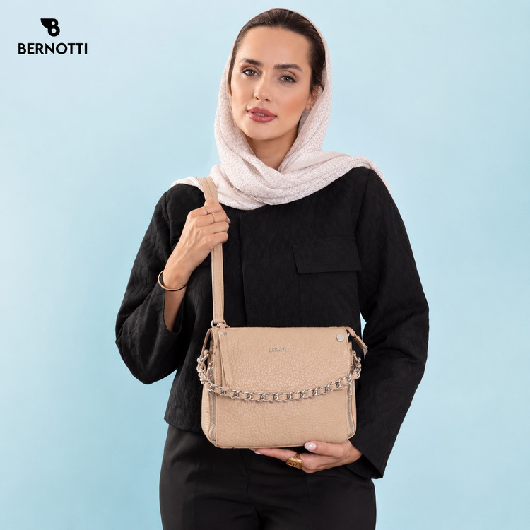 کیف رودوشی برند برنوتی BERNOTTI TB-7168 کرم رنگ