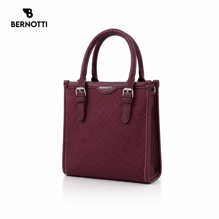 کیف دستی/دوشی برند برنوتی زرشکی مدل BERNOTTI TB-7194