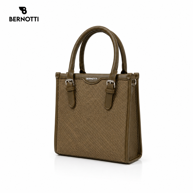 کیف دستی/دوشی برند برنوتی نسکافه ای مدل BERNOTTI TB-7194