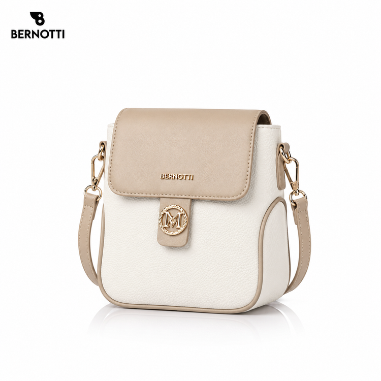 کیف رودوشی برند برنوتی کرم مدل BERNOTTI TB-7190