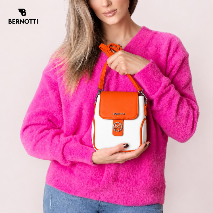 کیف رودوشی برند برنوتی مدل BERNOTTI TB-7190 نارنجی