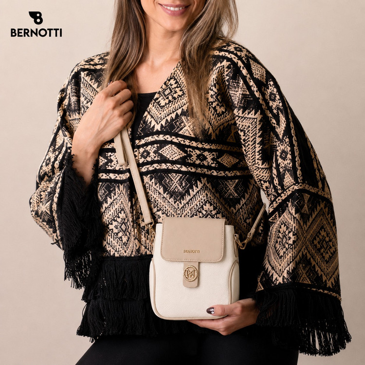 کیف رودوشی برند برنوتی مدل BERNOTTI TB-7190 کرم