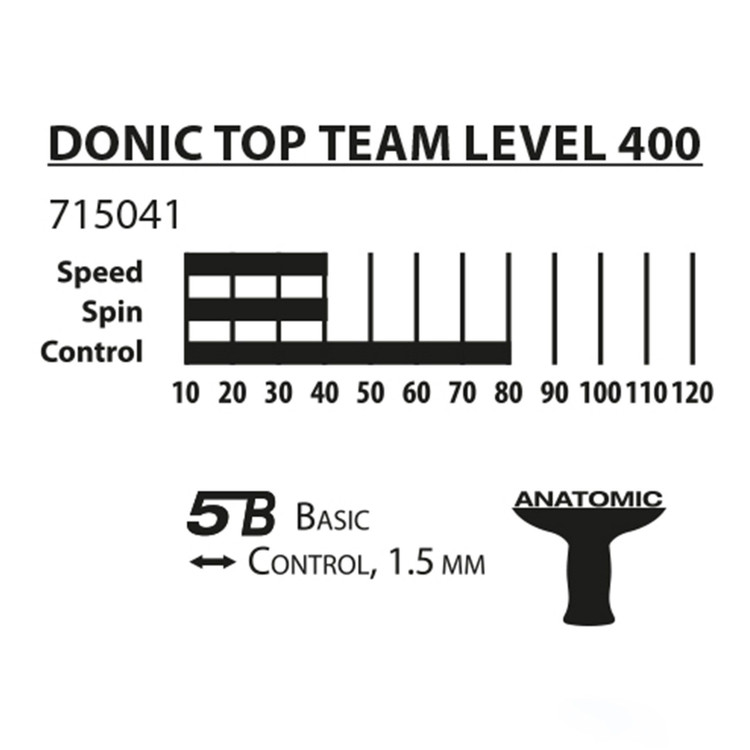 راکت پینگ پنگ برند دونیک DONIC TopTeam Level 400