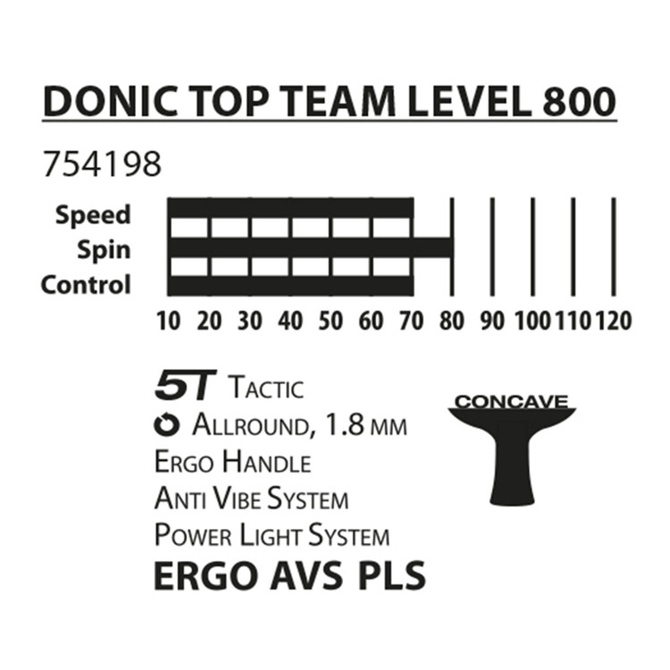 راکت پینگ پنگ برند دونیک DONIC Top Team Level 800