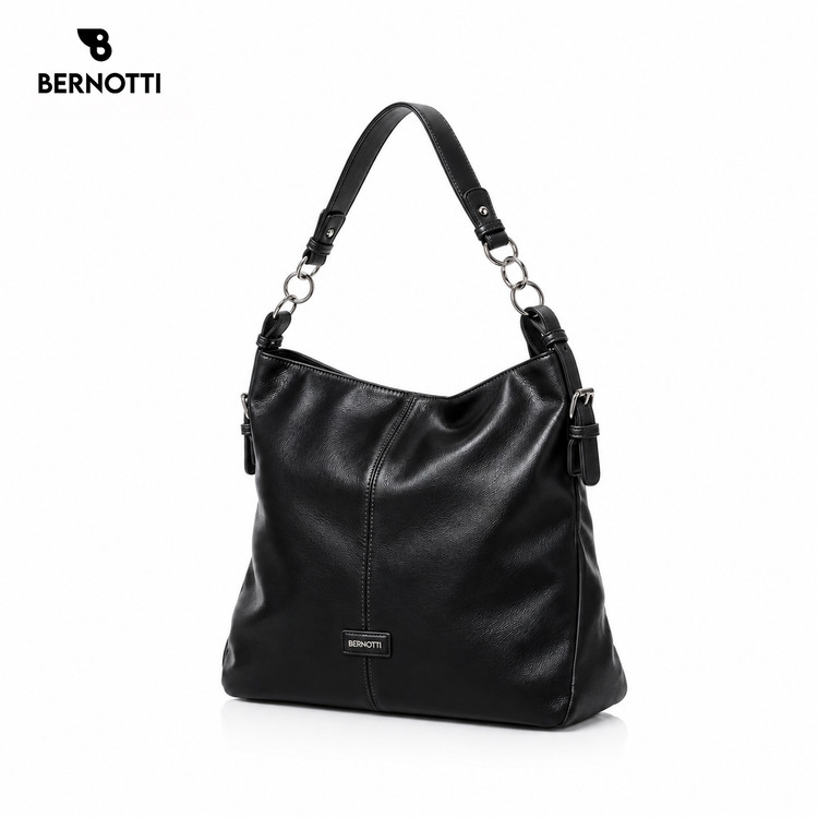 کیف دوشی زنانه برند برنوتی مشکی BERNOTTI TB-7176
